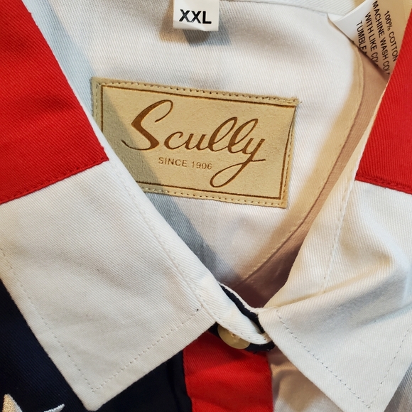 Scully American Flag Shirt New With Tags Red, White, and Blue. Size XXL - Picture 8 of 8